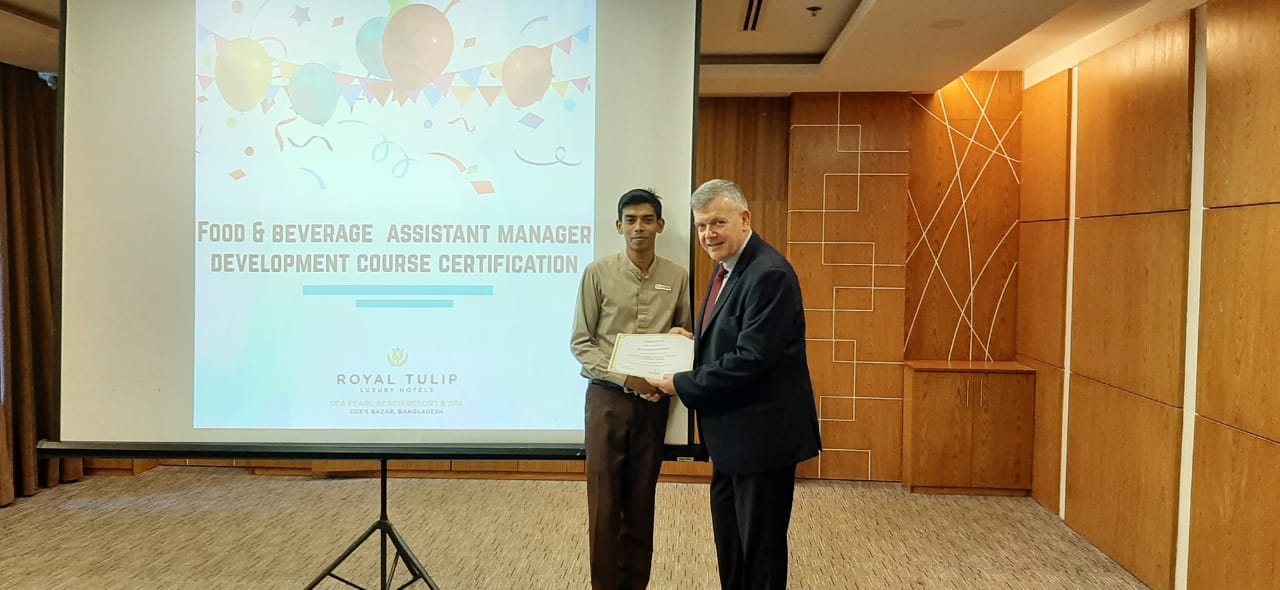 Food and Beverage Assistant Manager certification ceremony